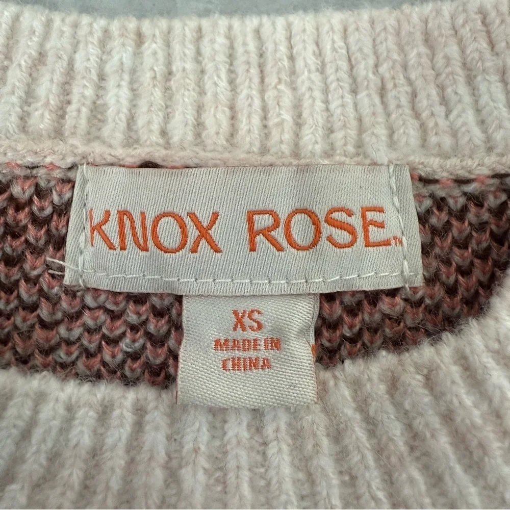Women’s Knox Rose Floral Crew Neck Pullover Long Sleeve Sweater Size XS